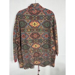Vintage Forenza Southwestern Aztec Geo Print Multicolor Pullover Sweatshirt Sz M